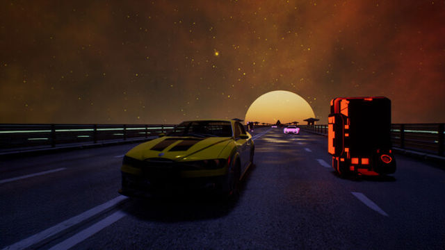 Hình ảnh trong game Synthwave Burnout v20251001-P2P